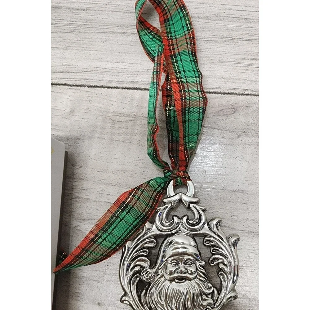 Pier 1 Silver Metal Santa Key Ornate Key For No Chimney 6